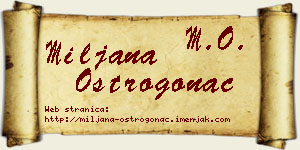 Miljana Ostrogonac vizit kartica